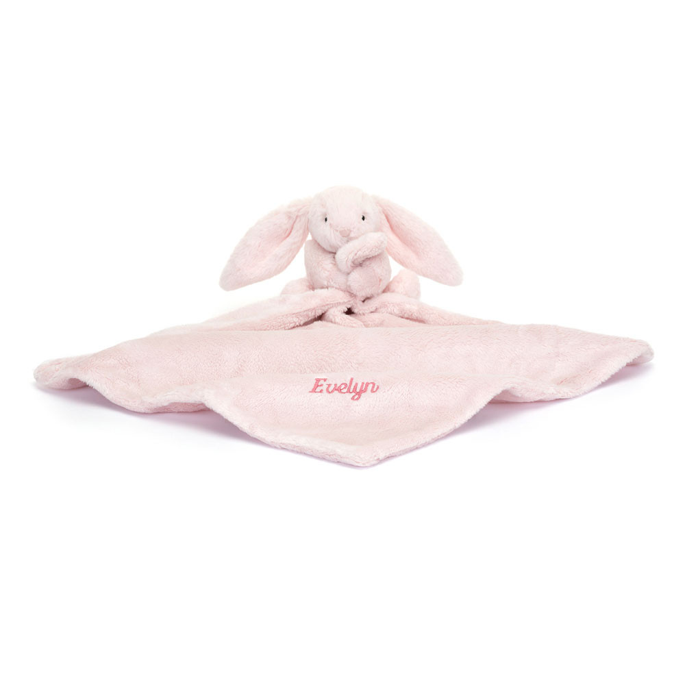 Personalized Bashful Pink Bunny Soother